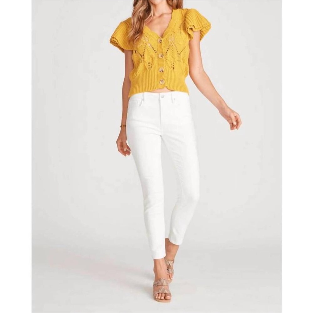 New! Driftwood Jackie High Rise Skinny Jean in White Size 27